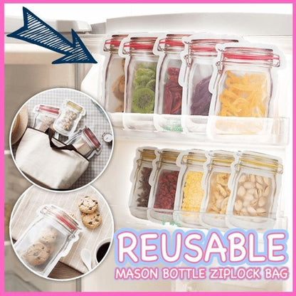 The Last Day Sale 70% OFF Reusable Mason Bottle Ziplock Bags