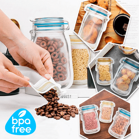 The Last Day Sale 70% OFF Reusable Mason Bottle Ziplock Bags