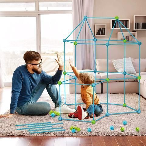 78PCS FORT BUILDING KIT | INDOOR OUTDOOR MAKING FORTS | DIY FOR KIDS