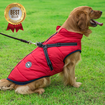 2022 Newest Dog Waterproof Winter Jacket with Built-in Harness