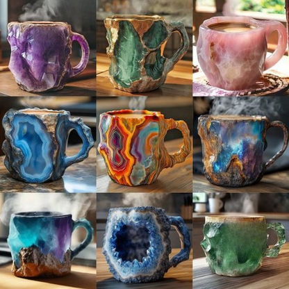 (🌲Early Christmas Sale ) ✨️2024 New Mineral Crystal Coffee Mugs☕