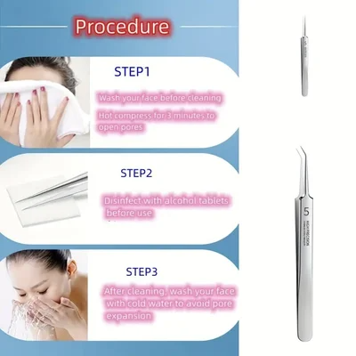 🔥Professional Facial Blackhead Remover Tweezers 🔥