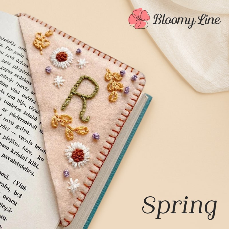 (🎁🎄CHRISTMAS EARLY SALE )Personalized hand embroidered corner bookmark