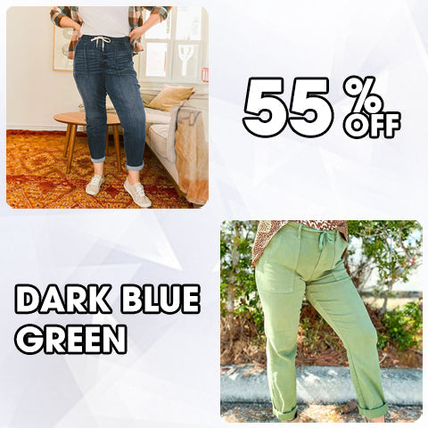 🔥Last Day Promotions – 49% Off🔥 Stretchy denim pull-on jogger