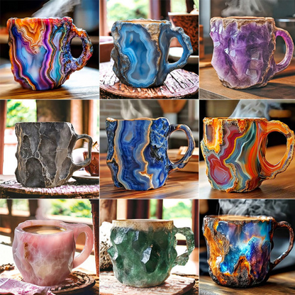 (🌲Early Christmas Sale ) ✨️2024 New Mineral Crystal Coffee Mugs☕