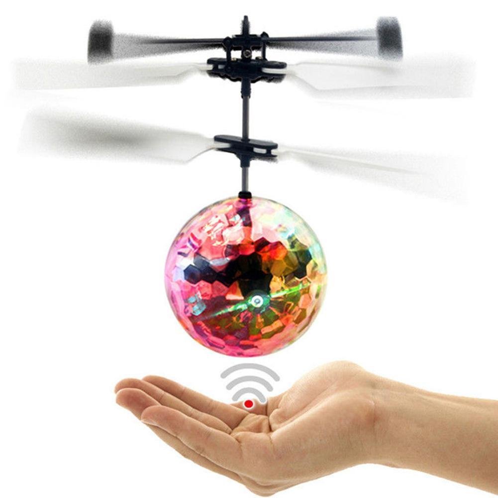 Toys Sensor Flying Ball with LED Disco ball Luminous Electronic Infrared Induction Aircraft RC Helicopter for Gift