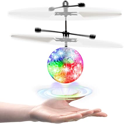 Toys Sensor Flying Ball with LED Disco ball Luminous Electronic Infrared Induction Aircraft RC Helicopter for Gift