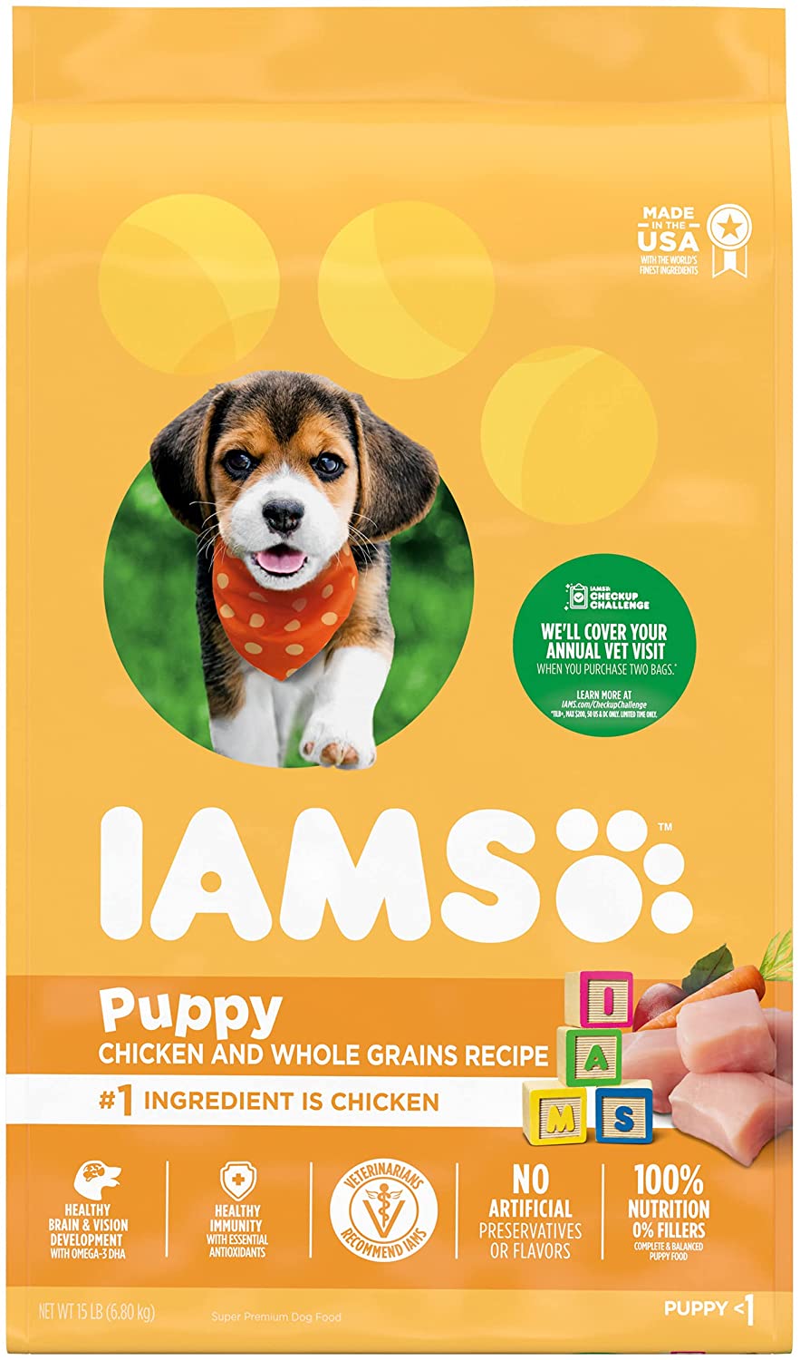 Iams Puppy Dry Dog Food, Chicken, All Breed Sizes