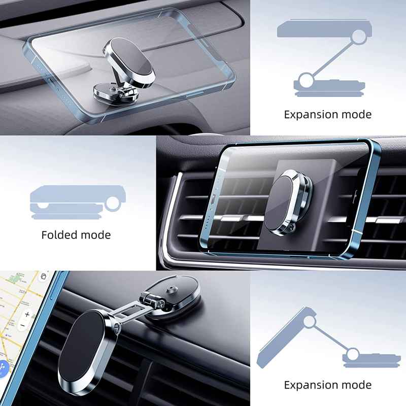 🔥HOT SALE 🔥2023 NEW ALLOY FOLDING MAGNETIC CAR PHONE HOLDER