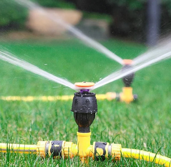 🔥360° Rotation Auto Irrigation System Garden Lawn Sprinkler Patio,Coverage Diameter 65ft