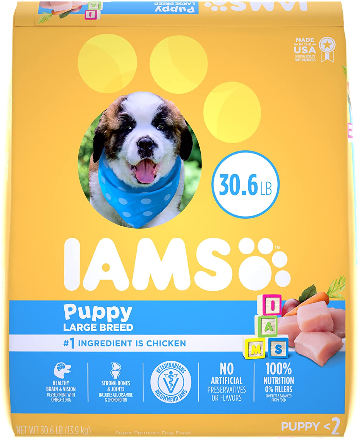 Iams Puppy Dry Dog Food, Chicken, All Breed Sizes