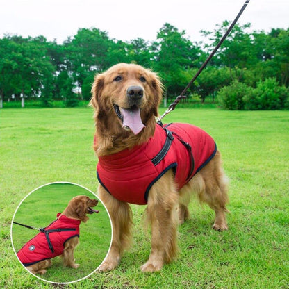 2022 Newest Dog Waterproof Winter Jacket with Built-in Harness