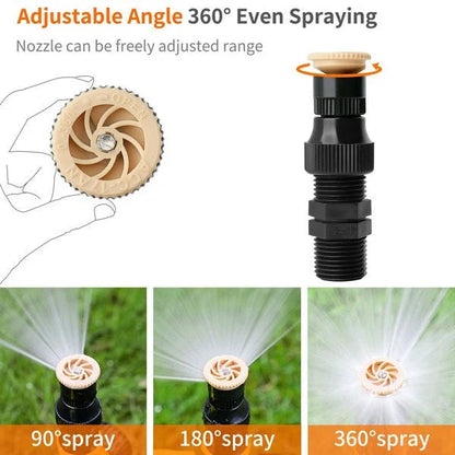 🔥360° Rotation Auto Irrigation System Garden Lawn Sprinkler Patio,Coverage Diameter 65ft