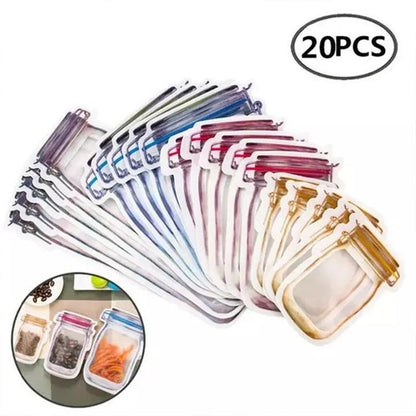 (LAST CHANCE TO GET 70% OFF TODAY)Reusable Mason Bottle Ziplock Bags