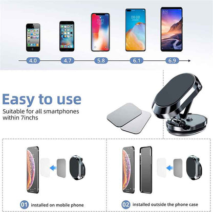 🔥HOT SALE 🔥2023 NEW ALLOY FOLDING MAGNETIC CAR PHONE HOLDER