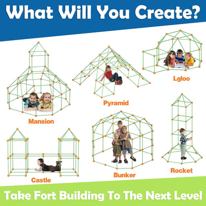 78PCS FORT BUILDING KIT | INDOOR OUTDOOR MAKING FORTS | DIY FOR KIDS