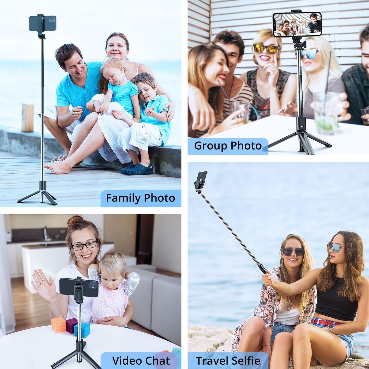 🎅(CHRISTMAS PRE SALE - 70% OFF) 6 IN 1 WIRELESS BLUETOOTH SELFIE STICK 🔥