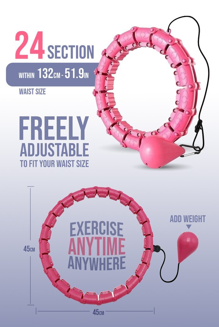 Rated Smart Hula Hoop - Workout Weighted Hula Hoop